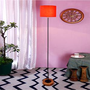 Emme Orange Cotton Shade Floor Lamp-image-24