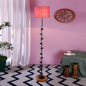 Felicia Pink Cotton Shade Floor Lamp-image-10