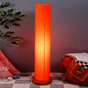 Neil Orange Cotton Shade Floor Lamp-image-43