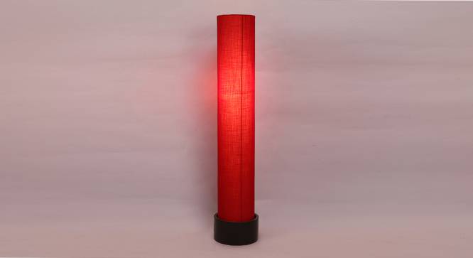 Ceyla Red Cotton Shade Floor Lamp (Red) by Urban Ladder - Front View Design 1 - 495075
