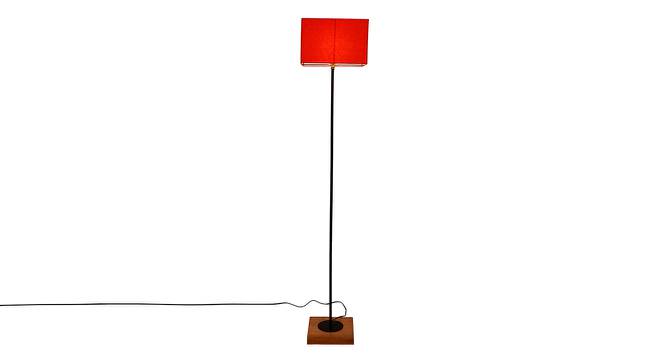 Drake Orange Cotton Shade Floor Lamp (Orange) by Urban Ladder - Front View Design 1 - 495077