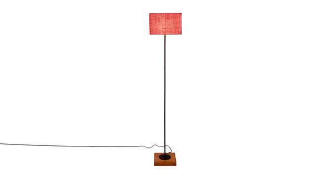 Earvin Pink Cotton Shade Floor Lamp (Pink) by Urban Ladder - Front View Design 1 - 495078
