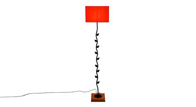 Edythe Orange Cotton Shade Floor Lamp (Orange) by Urban Ladder - Front View Design 1 - 495079