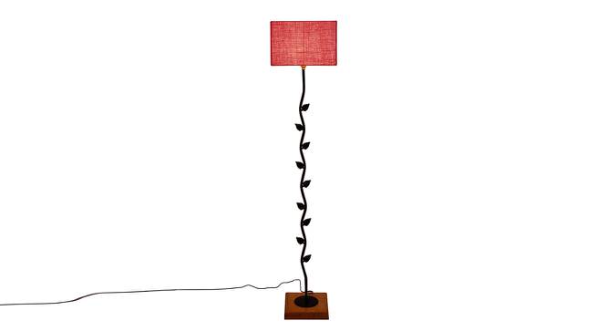 Elin Pink Cotton Shade Floor Lamp (Pink) by Urban Ladder - Front View Design 1 - 495080