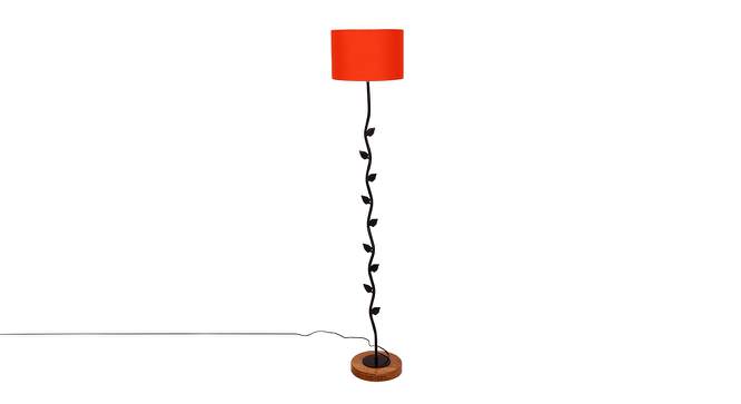 Ewan Orange Cotton Shade Floor Lamp (Orange) by Urban Ladder - Front View Design 1 - 495083