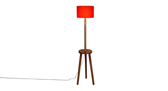 Gwyneth Orange Cotton Shade Floor Lamp (Orange) by Urban Ladder - Front View Design 1 - 495087