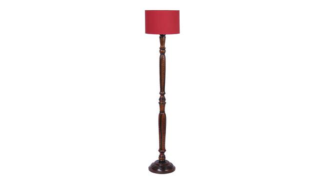 Britney Brown Cotton Shade Floor Lamp (Red) by Urban Ladder - Cross View Design 1 - 495095