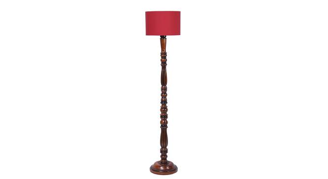 Candace Brown Cotton Shade Floor Lamp (Red) by Urban Ladder - Cross View Design 1 - 495096