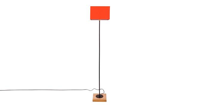 Drake Orange Cotton Shade Floor Lamp (Orange) by Urban Ladder - Cross View Design 1 - 495100