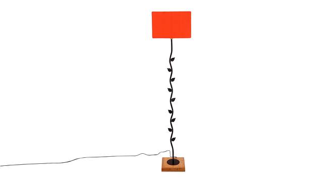 Edythe Orange Cotton Shade Floor Lamp (Orange) by Urban Ladder - Cross View Design 1 - 495102