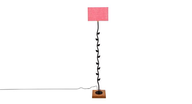 Elin Pink Cotton Shade Floor Lamp (Pink) by Urban Ladder - Cross View Design 1 - 495103
