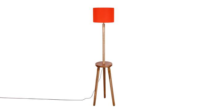 Gwyneth Orange Cotton Shade Floor Lamp (Orange) by Urban Ladder - Cross View Design 1 - 495110