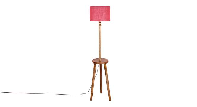 Harmon Pink Cotton Shade Floor Lamp (Pink) by Urban Ladder - Cross View Design 1 - 495111