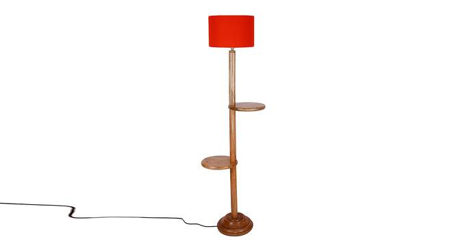 Hillary Orange Cotton Shade Floor Lamp (Orange) by Urban Ladder - Cross View Design 1 - 495112