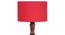 Britney Brown Cotton Shade Floor Lamp (Red) by Urban Ladder - Design 1 Side View - 495118