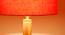 Hillary Orange Cotton Shade Floor Lamp (Orange) by Urban Ladder - Design 1 Side View - 495132