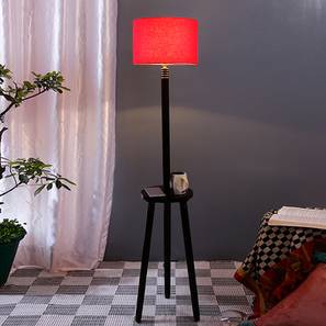 Fiona Red Cotton Shade Floor Lamp-image-25