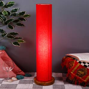 Neil Red Cotton Shade Floor Lamp-image-25