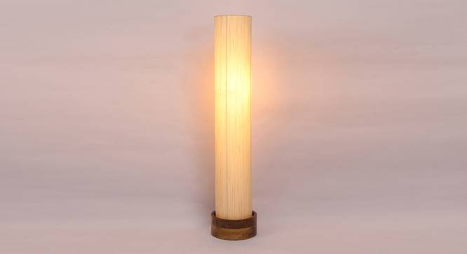 Carlin White Cotton Shade Floor Lamp (White) by Urban Ladder - Front View Design 1 - 495194