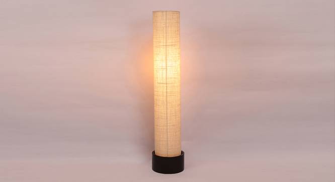 Cesar White Cotton Shade Floor Lamp (White) by Urban Ladder - Front View Design 1 - 495197