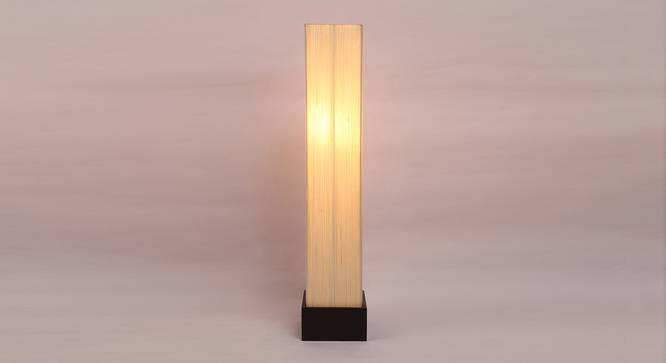 Rufus White Cotton Shade Floor Lamp (White) by Urban Ladder - Front View Design 1 - 495200