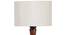 Brandy Brown Cotton Shade Floor Lamp (White) by Urban Ladder - Design 1 Side View - 495203