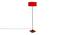 Drake Red Cotton Shade Floor Lamp (Red) by Urban Ladder - Design 1 Side View - 495218