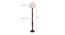 Brandy Brown Cotton Shade Floor Lamp (White) by Urban Ladder - Design 1 Dimension - 495230