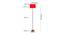 Drake Red Cotton Shade Floor Lamp (Red) by Urban Ladder - Design 1 Dimension - 495245