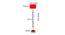 Edythe Red Cotton Shade Floor Lamp (Red) by Urban Ladder - Design 1 Dimension - 495246