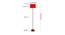 Emme Red Cotton Shade Floor Lamp (Red) by Urban Ladder - Design 1 Dimension - 495247