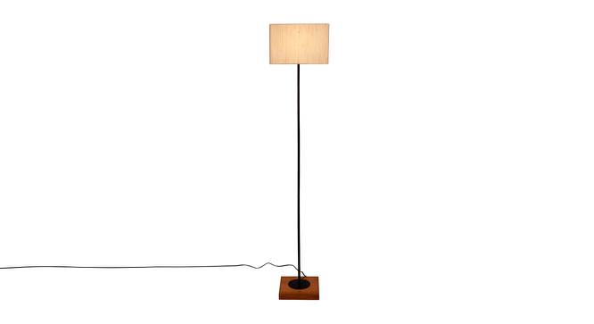 Drake White Cotton Shade Floor Lamp (White) by Urban Ladder - Front View Design 1 - 495254