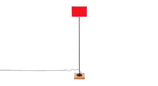 Drake Red Cotton Shade Floor Lamp (Red) by Urban Ladder - Front View Design 1 - 495255