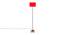 Drake Red Cotton Shade Floor Lamp (Red) by Urban Ladder - Front View Design 1 - 495255