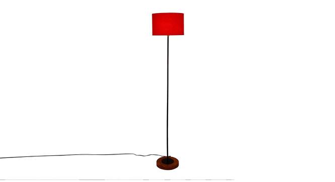 Emme Red Cotton Shade Floor Lamp (Red) by Urban Ladder - Front View Design 1 - 495257