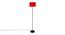 Emme Red Cotton Shade Floor Lamp (Red) by Urban Ladder - Front View Design 1 - 495257
