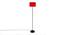 Emme Red Cotton Shade Floor Lamp (Red) by Urban Ladder - Front View Design 1 - 495257