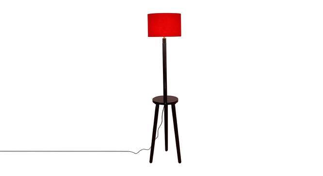 Fiona Red Cotton Shade Floor Lamp (Red) by Urban Ladder - Front View Design 1 - 495259