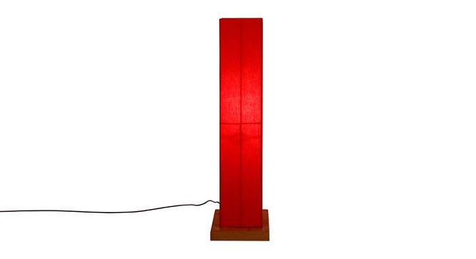 Jacques Red Cotton Shade Floor Lamp (Red) by Urban Ladder - Front View Design 1 - 495262