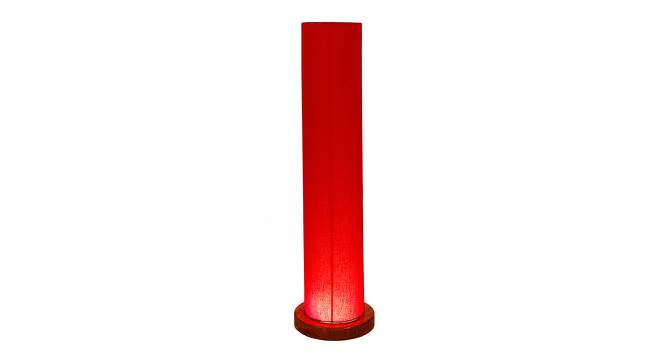 Neil Red Cotton Shade Floor Lamp (Red) by Urban Ladder - Front View Design 1 - 495263