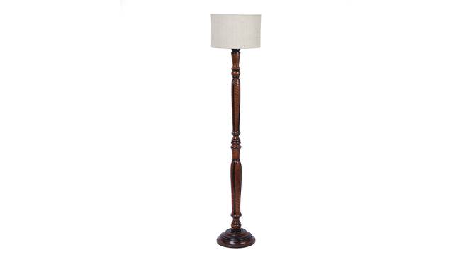 Brody Brown Cotton Shade Floor Lamp (White) by Urban Ladder - Cross View Design 1 - 495265