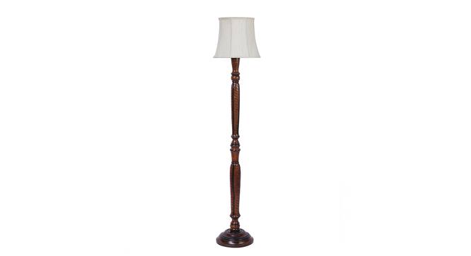 Calloway Brown Cotton Shade Floor Lamp (White) by Urban Ladder - Cross View Design 1 - 495266