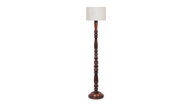 Cameron Brown Cotton Shade Floor Lamp (White) by Urban Ladder - Cross View Design 1 - 495267