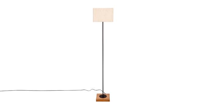 Drake White Cotton Shade Floor Lamp (White) by Urban Ladder - Cross View Design 1 - 495279