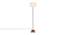 Drake White Cotton Shade Floor Lamp (White) by Urban Ladder - Cross View Design 1 - 495279