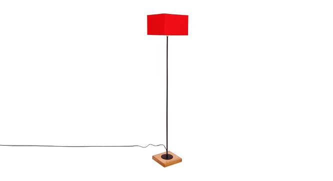 Drake Red Cotton Shade Floor Lamp (Red) by Urban Ladder - Cross View Design 1 - 495280