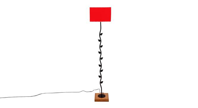 Edythe Red Cotton Shade Floor Lamp (Red) by Urban Ladder - Cross View Design 1 - 495281