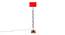 Edythe Red Cotton Shade Floor Lamp (Red) by Urban Ladder - Cross View Design 1 - 495281