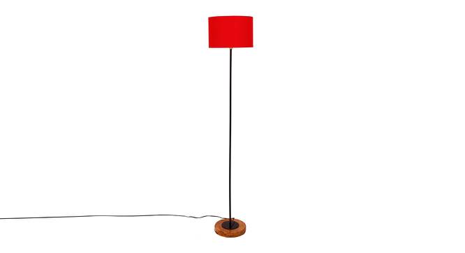 Emme Red Cotton Shade Floor Lamp (Red) by Urban Ladder - Cross View Design 1 - 495282