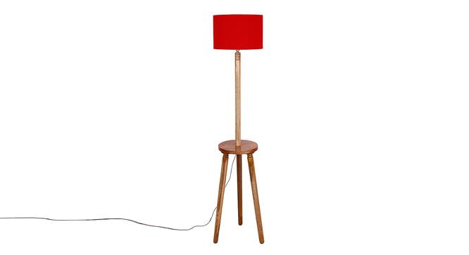 Gwyneth Red Cotton Shade Floor Lamp (Red) by Urban Ladder - Cross View Design 1 - 495285